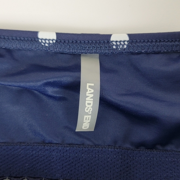 Lands' End Deep Sea Polka Dot V-Neck Wrap Underwire Tankini Swim Top Sz 12 NEW‎ - Picture 10 of 14